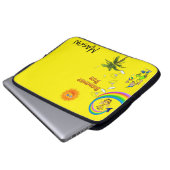 Laptophoes Rainbow Beach Fun Laptop Sleeve (Voorkant onderkant)