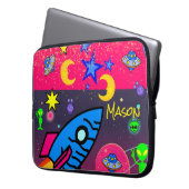 Laptophoes ruimteveer Aliens Astronaut Laptop Sleeve (Voorkant Links)