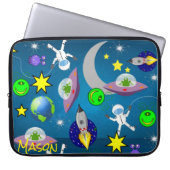 Laptophoes ruimteveer Aliens Astronaut Laptop Sleeve (Voorkant)