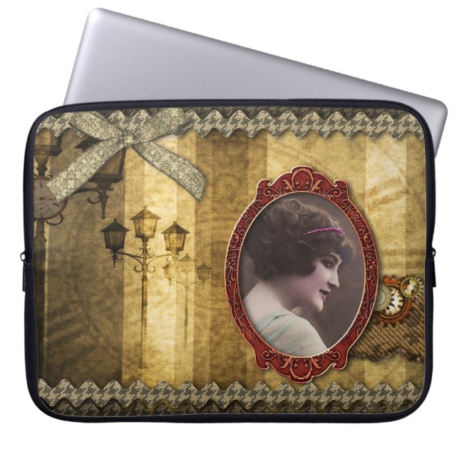 Laptophoes - Steampunk-Romance, met galerijGifts Laptop Sleeve (Voorkant)