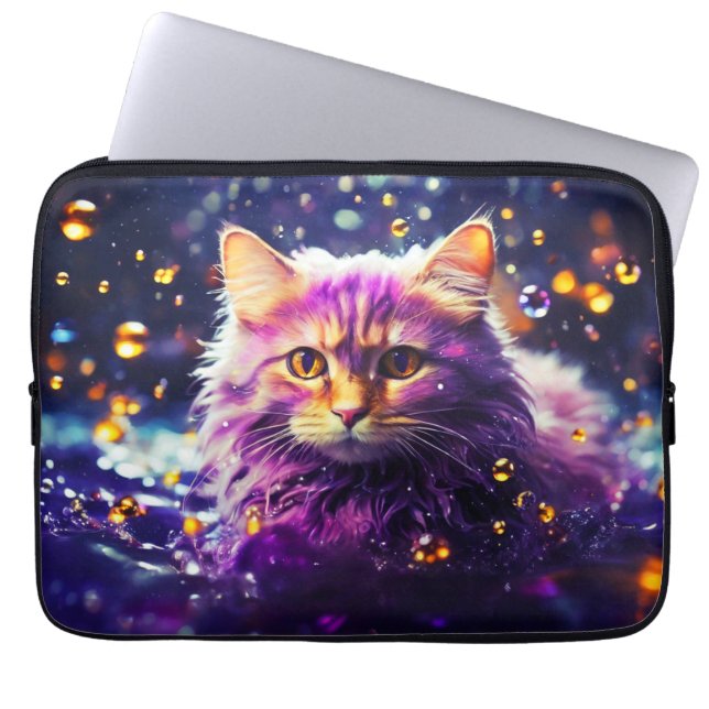 Laptophoes – Stijlvol kattenontwerp Laptop Sleeve (Voorkant)