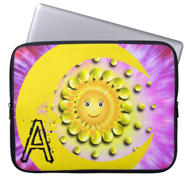 Laptophoes Sun Moon Laptop Sleeve (Voorkant)