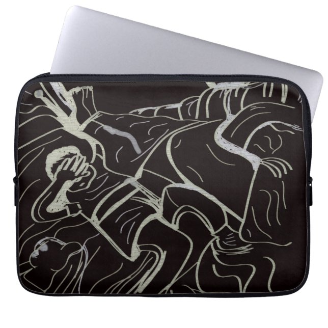 Laptophoes Vader en Zoon Laptop Sleeve (Voorkant)