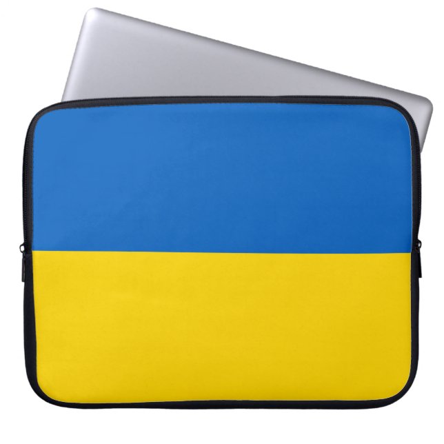 Laptophoes van de Oekraïense vlag Laptop Sleeve (Voorkant)