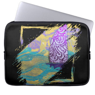 Laptophoes - Verfmonster Lavendelzeil Laptop Sleeve