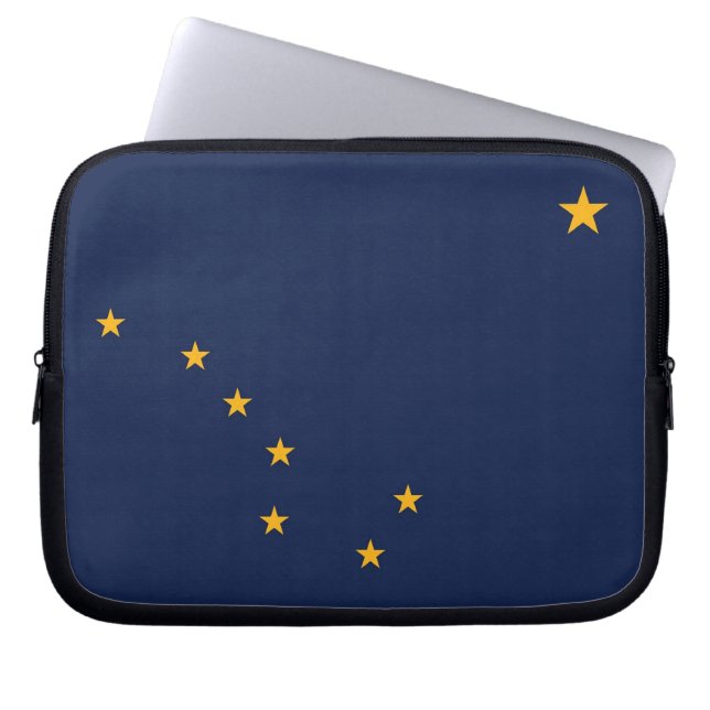 Laptophoes voor Alaska State-vlag Laptop Sleeve (Voorkant)