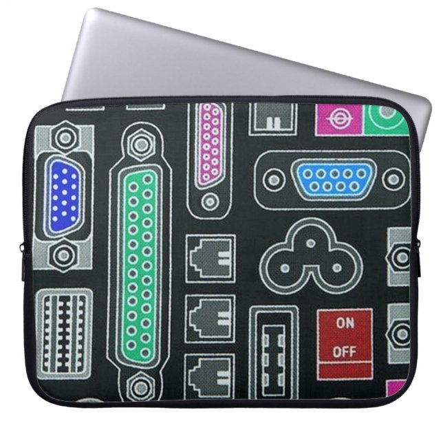 Laptophoes voor computergeek ingangspatroon laptop sleeve (Voorkant)