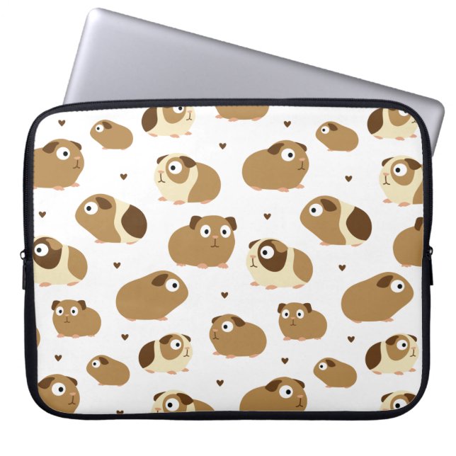 Laptophoes voor Cute Guinee Laptop Sleeve (Voorkant)