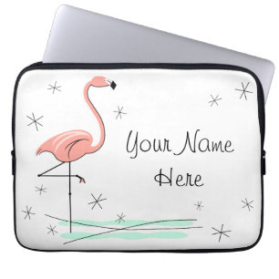 Laptophoes voor Flamingo Ocean Name Laptop Sleeve