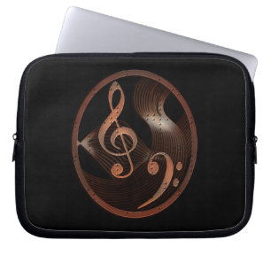 Laptophoes voor Steampunk Music-ontwerp Laptop Sleeve