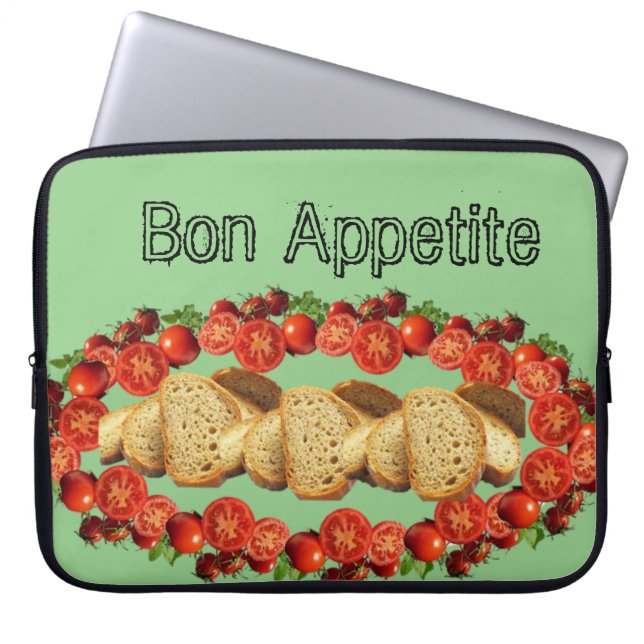 Laptophoes voor tomatenbrood laptop sleeve (Voorkant)