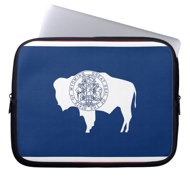 Laptophoes voor Wyoming State-vlag Laptop Sleeve (Voorkant)