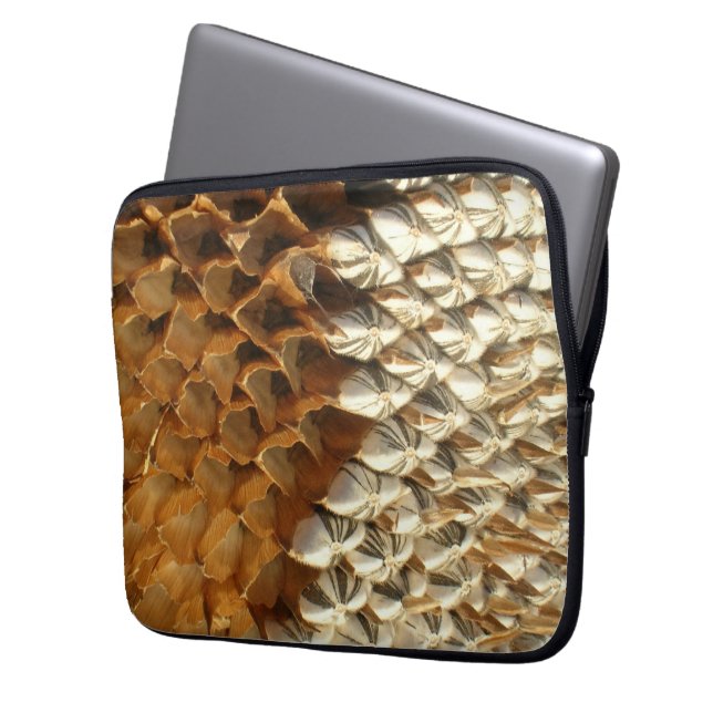 Laptophoes - Zonnebloemzaad Laptop Sleeve (Voorkant Links)