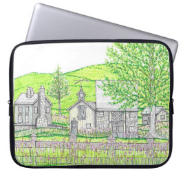 Laptophoesje voor boerderij in de lente laptop sleeve