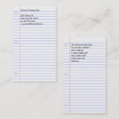 laptoppapier visitekaartje (Voorkant / Achterkant)