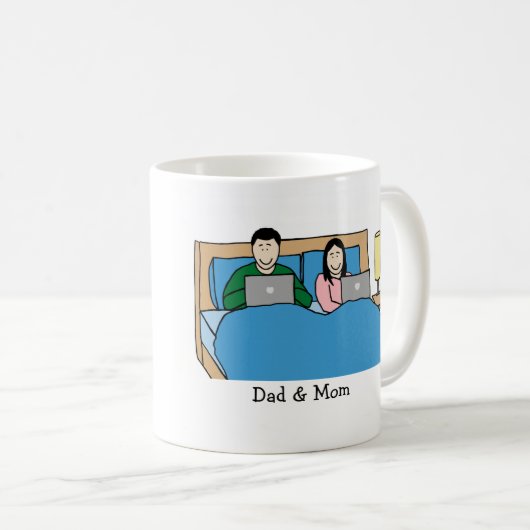 Laptops in bed koffiemok (Voorkant rechts)