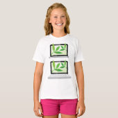 Laptops met bladeren t-shirt (Voorkant volledig)