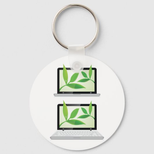 Laptops met Sleutelhanger met bladeren (Voorkant)