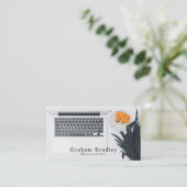 Laptopscherm, schrijvers visitekaartje (Staand voorkant)