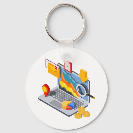 Laptopverwerking Sleutelhanger (Voorkant)