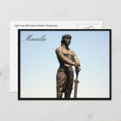 lapu-lapu-standbeeld briefkaart (Voorkant / Achterkant)