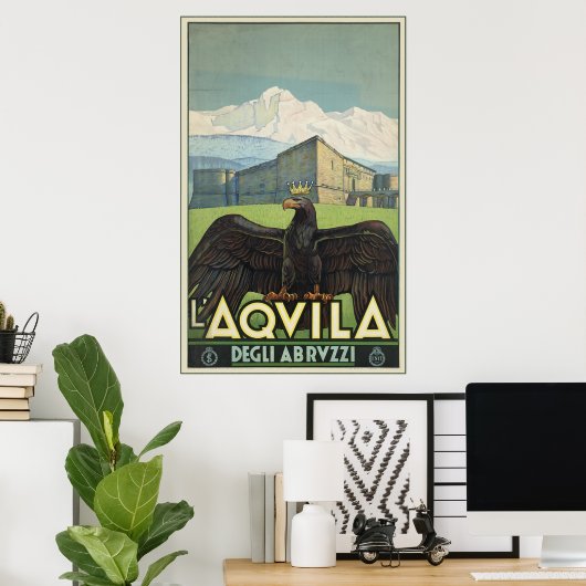 L'Aquila Degli Abruzzi Poster (Thuiskantoor)