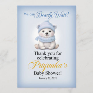 LAQUITA ijsbeer Baby Shower bord voor Priyanka Kaart
