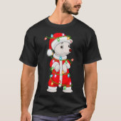 Lar Bear Christmas Lights Santa Costume Cute Anima T-shirt (Voorkant)