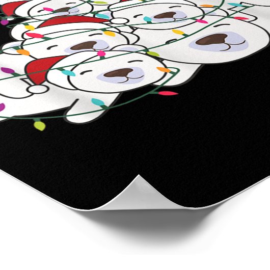 Lar Bear Christmas Tree Funny Animal Christmas Lar Poster (Hoek)