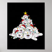 Lar Bear Christmas Tree Funny Animal Christmas Lar Poster (Voorkant)