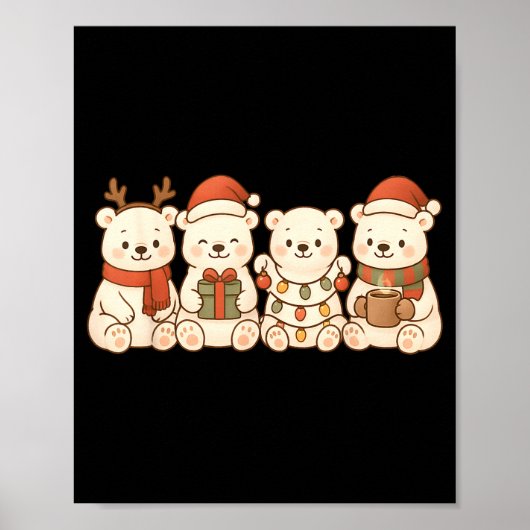 Lar Bears Kids Boys Girls Christmas Lar Bears  Poster (Voorkant)