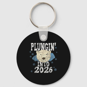 Lar Beer Duik - Duiken In 2026 Nieuw Jaar Koude Sleutelhanger