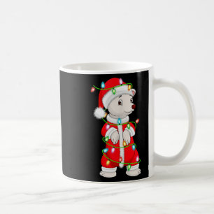 Lar Beer Kerstlichten Kerstman Kostuum Schattig An Koffiemok