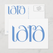 Lara blauw Briefkaart (Voorkant / Achterkant)