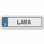 Lara Duits Bord van het Autorijbewijs Sticker (Voorkant)