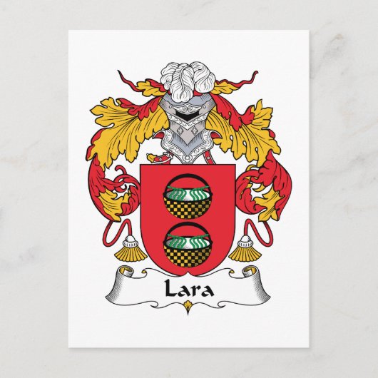 Lara Family Crest Briefkaart (Voorkant)