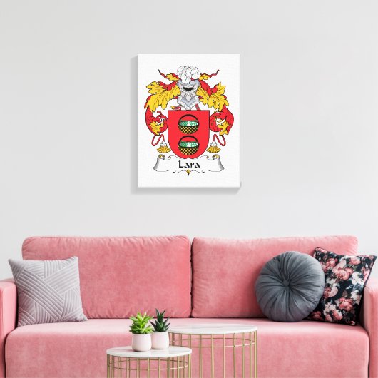 Lara Family Crest Canvas Afdruk (Insitu (Woonkamer))