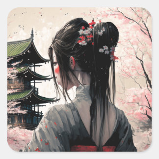 Lara Japan - Aufkleber Vierkante Sticker