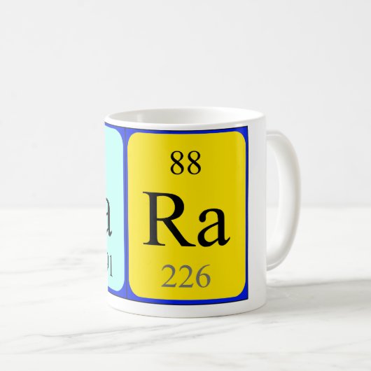 Lara periodieke lijstnaam mok (Voorkant rechts)