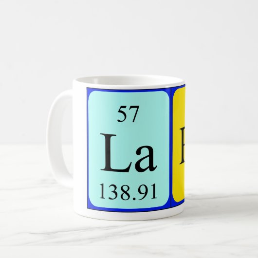 Lara periodieke lijstnaam mok (Voorkant links)