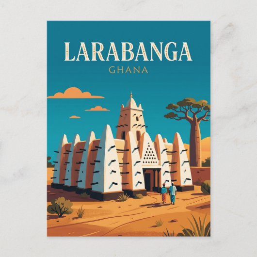 Larabanga-moskee Ghana Briefkaart (Voorkant)