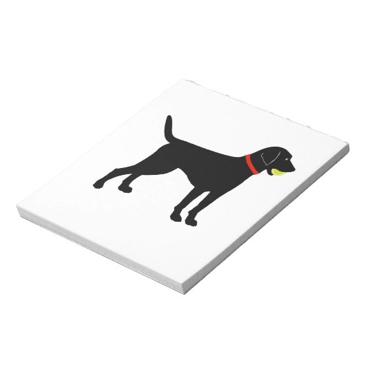 Larador Fetch, Black Lab play ball Notitieblok (Linkerzijde)
