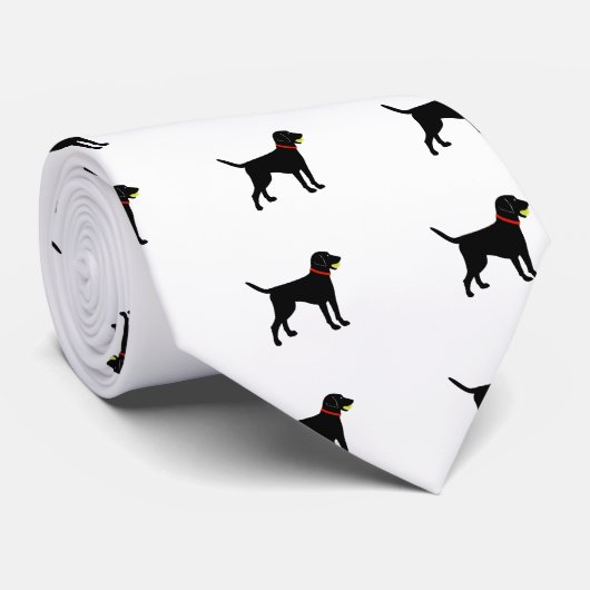 Larador Fetch, Black Lab play ball Stropdas (Opgerold)