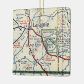 Laramie WY  kaart Keramisch Ornament (Links)
