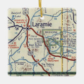 Laramie WY  kaart Keramisch Ornament (Voorkant)