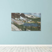 Laramie, WY - Marie- en Snowy-meer op Unio Canvas Afdruk (Insitu (Houten vloer))