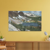 Laramie, WY - Marie- en Snowy-meer op Unio Canvas Afdruk (Insitu (Woonkamer))