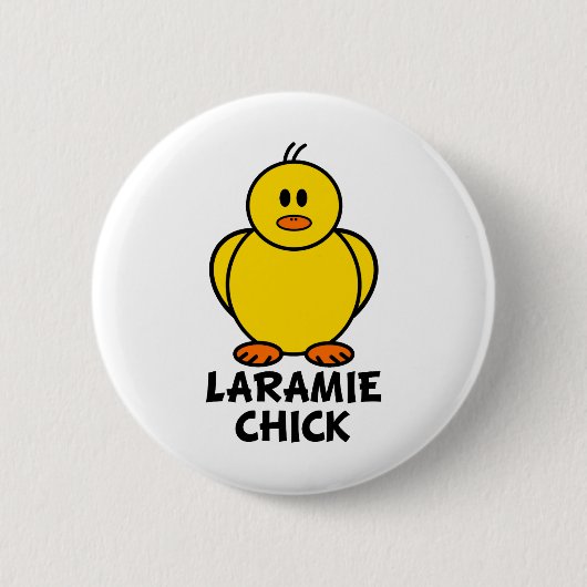 Laramie Wyoming Chick Ronde Button 5,7 Cm (Voorkant)