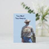 Laramie Wyoming Cowboy Briefkaart (Staand voorkant)