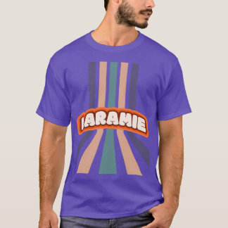 Laramie Wyoming Hippie City Cute Colorful Vertical T-shirt